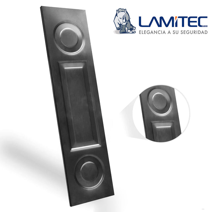 Lamitec Negra de Rectángulos y Circulos 6pzas